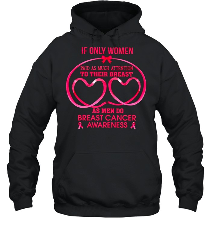If only women paid as much attention to their breast as men do shirt Unisex Hoodie