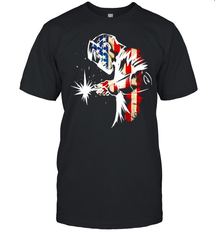 Love Welder Proud American Flag Shirt