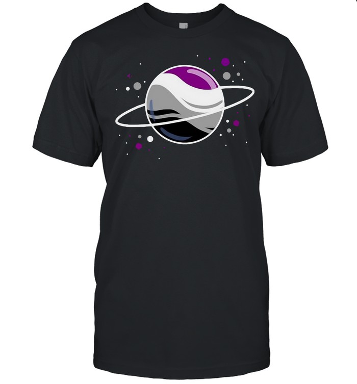Asexual Outer Space Planet Ace Pride T-shirt
