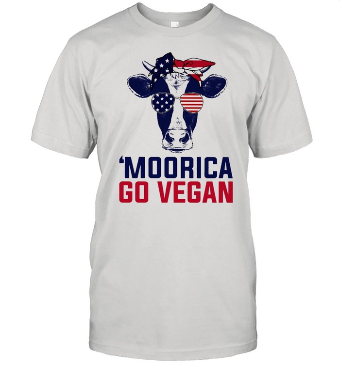 Horse moorica go vegan American flag shirt
