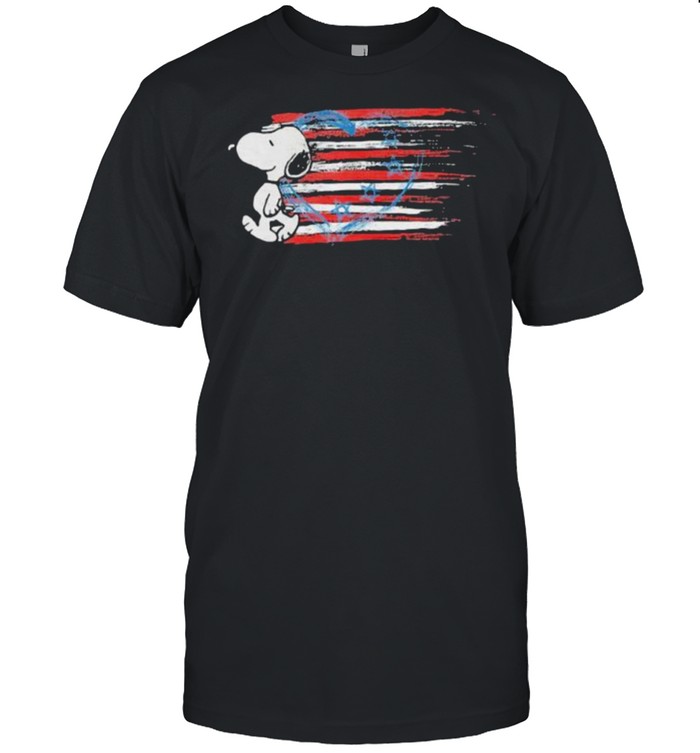 Love Flag Snoopy 4th of July Independence shirt