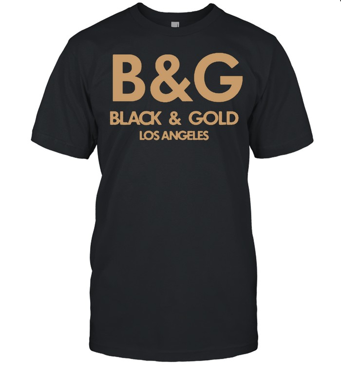 B&G Black And Gold Los Angeles Football Fan Jersey Style Soccer Team T-Shirt