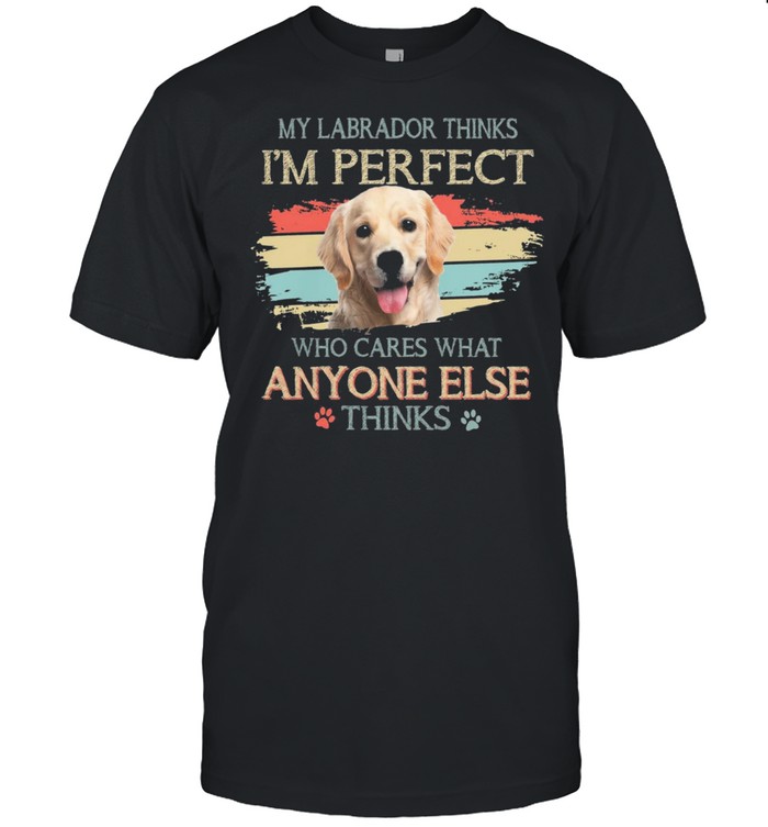 My Labrador Thinks Im Perfect Who Cares What Anyone Else Thinks Vintage shirt Classic Men's T-shirt