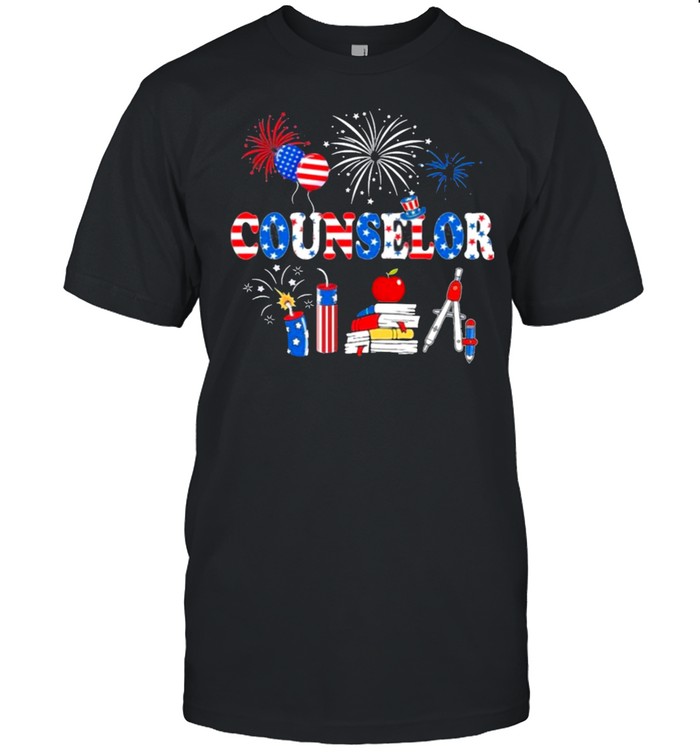 Pride Counselor American Flag Stethoscope shirt