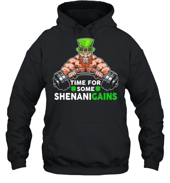 St Patricks Time For Some Shenanigans Weightlifting shirt Unisex Hoodie