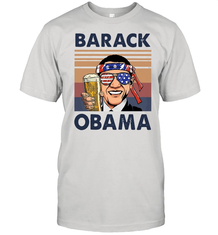 Barack Obama Drinking Beer 4th of July Vintage shirt
