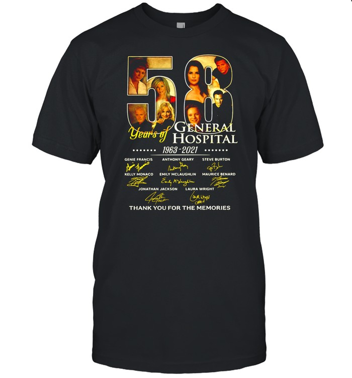 Thank You For The Memories 58 Years Of General Hospital Movie 1963 2021 Signatures shirt