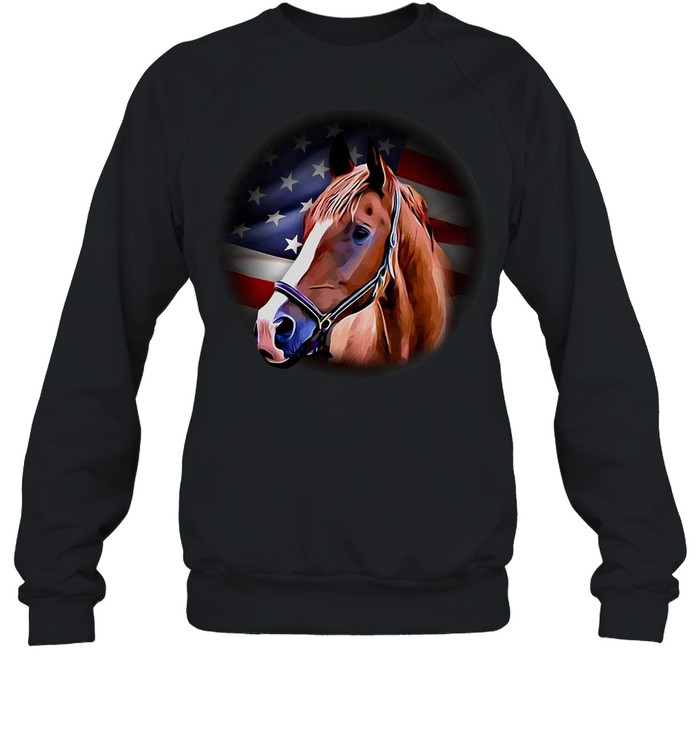Horse Flag In Back Horse Lovers T-shirt Unisex Sweatshirt
