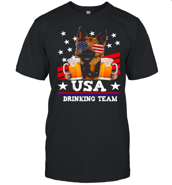 German Shepherd USA Drinking Team T-shirt