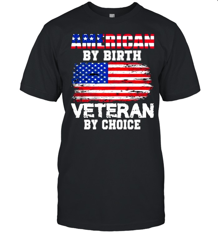 American by birth veteran by choice usa flag shirt Classic Men's T-shirt