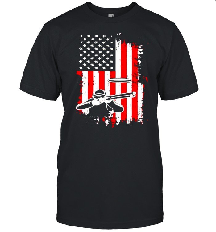 American flag skeet shooting shirt