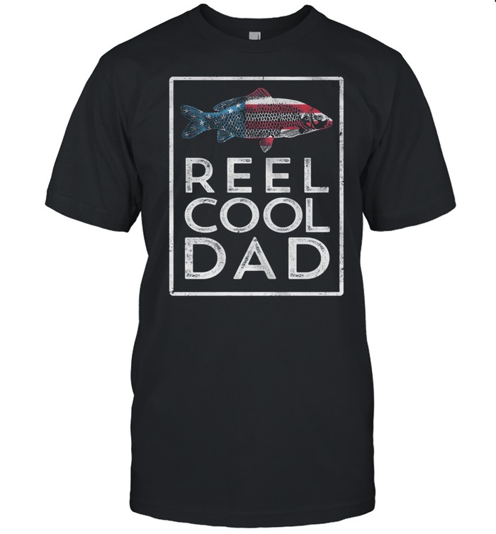 Reel Cool Dad Fish American Flag shirt
