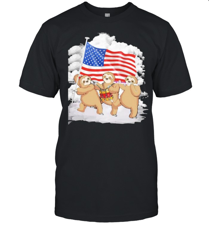 Sloth Love America Three Times Shirt