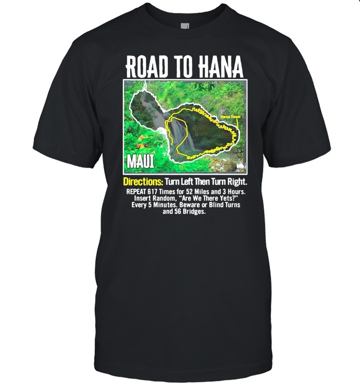 Road to hana map maui island guide hawaii hawaiian shirt