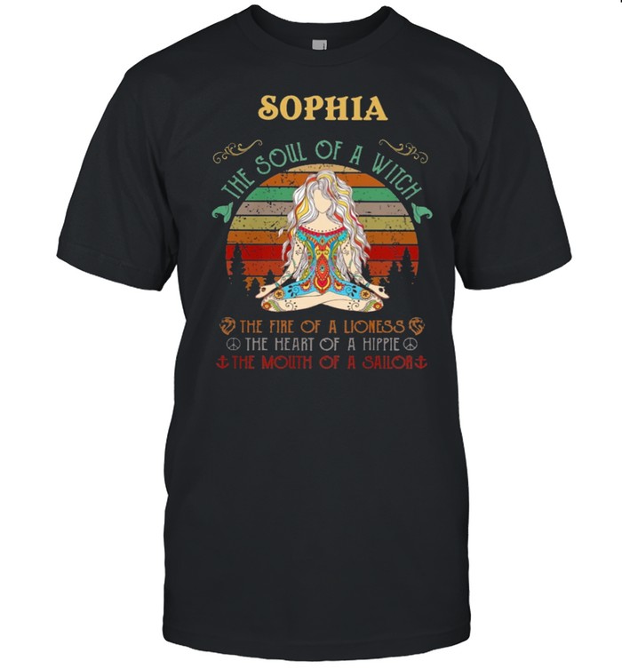 Girl Yoga Sophia the soul of a witch vintage shirt