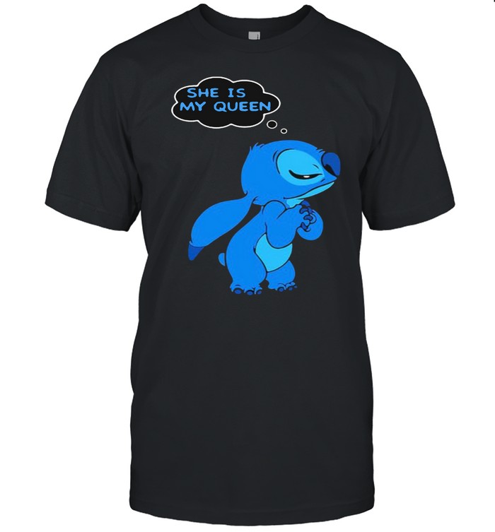 She is my queen stitch saying shirt