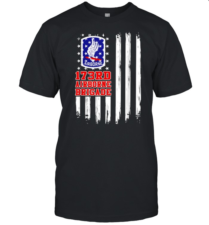 173rd Airborne Brigade American Flag T-Shirt
