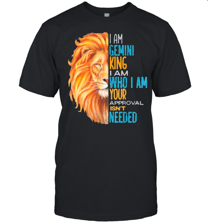 Gemini King Zodiac Astrology Birthday Lion Slogan Saying Classic shirt