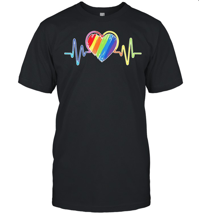 Heartbeat Pride Rainbow Flag LGBT shirt