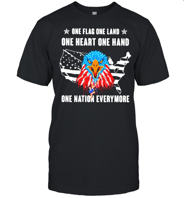 One Flag One Land One Heart One Hand One Nation Everymore Eagle American Flag Shirt