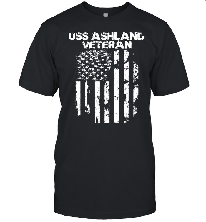 USS Ashland Veteran American Flag T-Shirt