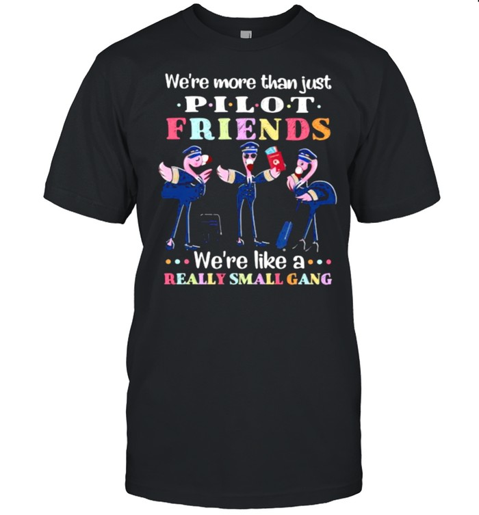 We’re More Than Just Pilot Friends We’re Like A Really Small Gang Flamingo Shirt