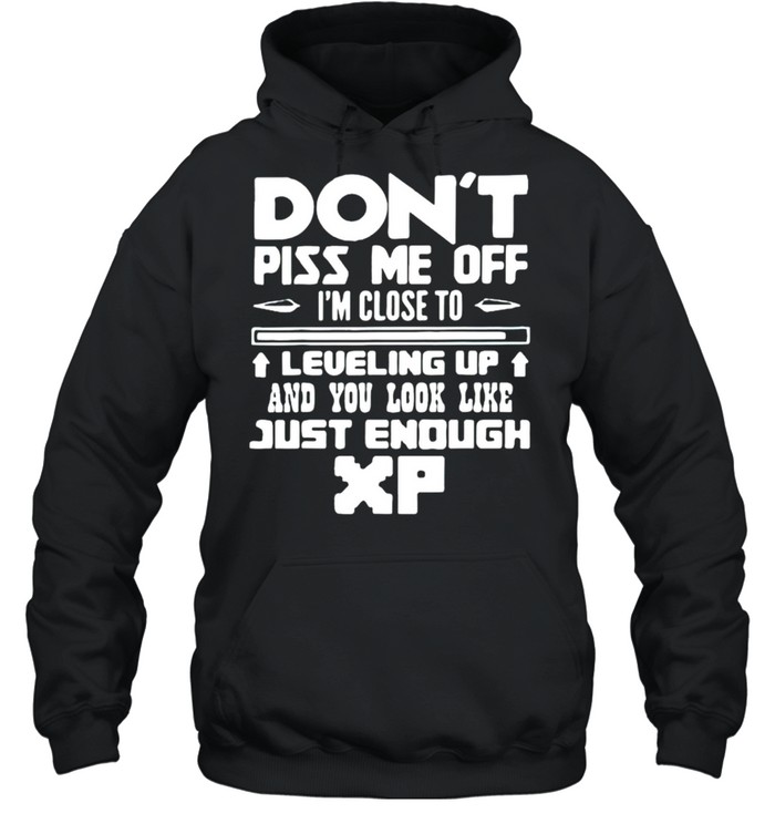 Don’t piss me off I’m close to leveling up and you look like just enough xp shirt Unisex Hoodie