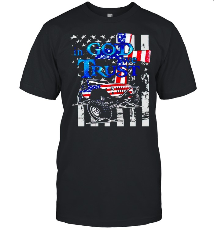 Jeep in God we trust 4th of July shirt