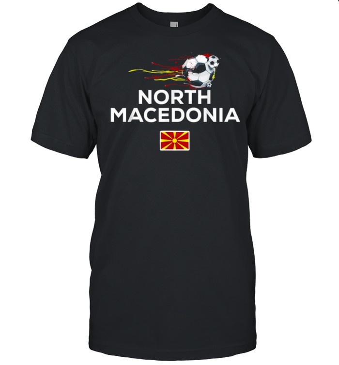 North Macedonia Flag Football Soccer T- Classic Men's T-shirt