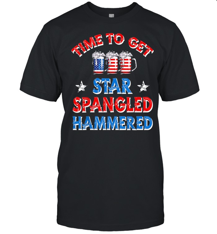 Time To Get Star Spangled Hammered 4th Of July Beer Western shirt