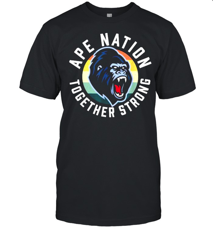 Ape Nation Together Strong Gorilla Sunset Vintage T-Shirt