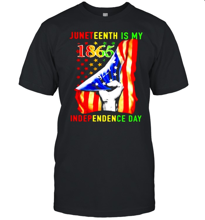 Juneteenth Is My Independence Day 1865 American Flag Classic Men's T-shirt