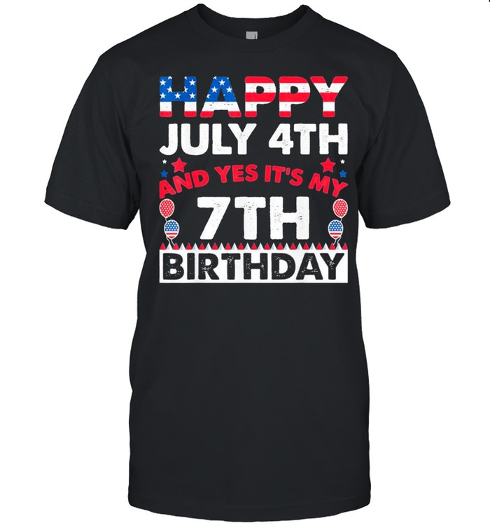 Happy July 4th and Yes It’s My 7th Birthday Independence Day Classic shirt Classic Men's T-shirt