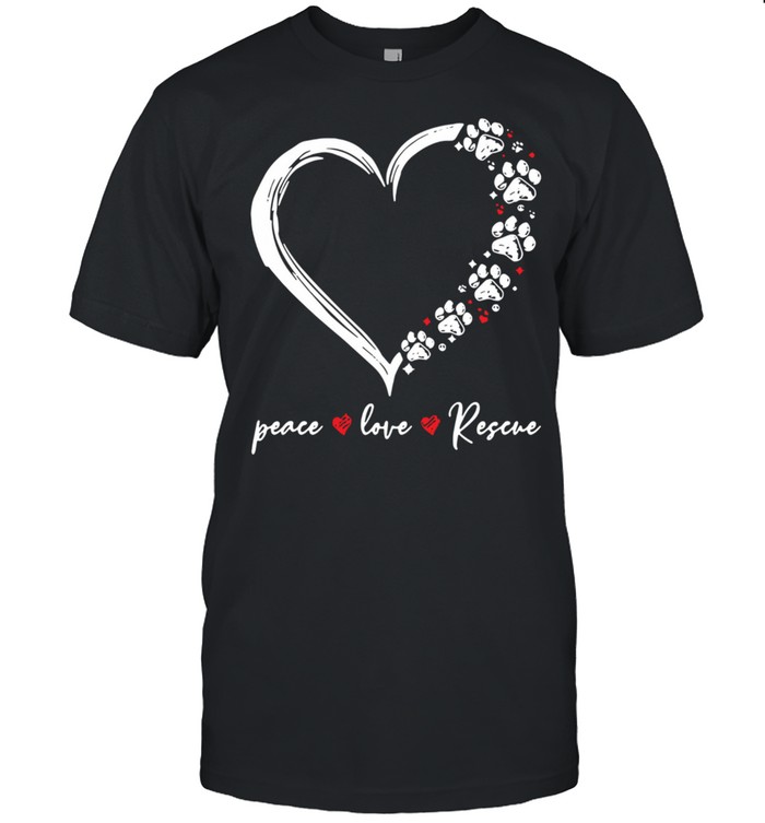 Heart Peace Love Rescue shirt Classic Men's T-shirt
