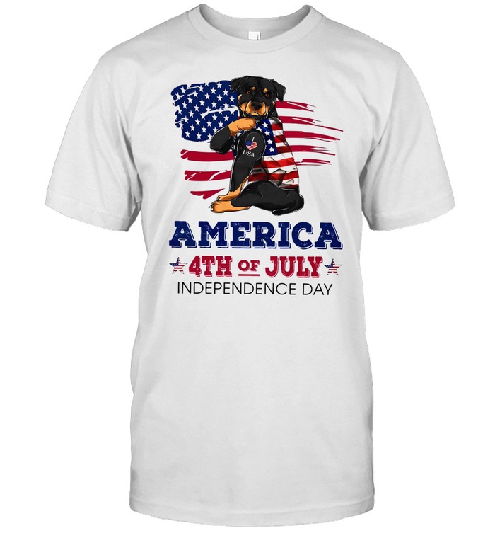 Rottweiler Tattoo American 4th Of July Independence Day American Flag shirt
