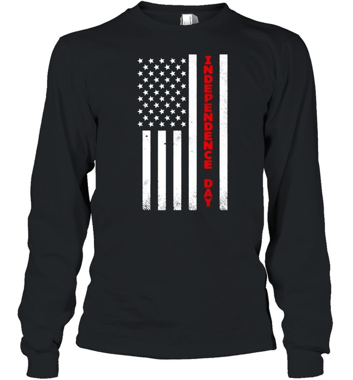 Independence Day American Flag 4th of July Patriot T- Long Sleeved T-shirt