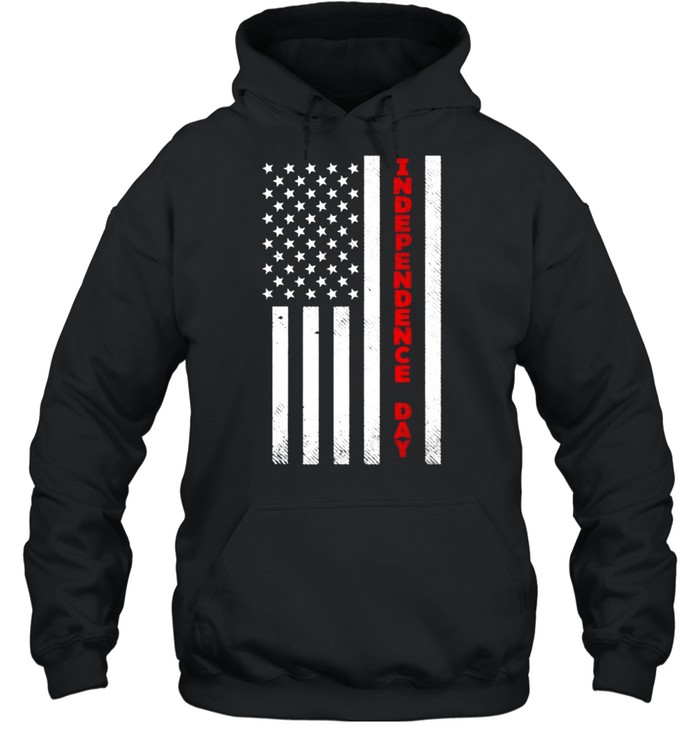 Independence Day American Flag 4th of July Patriot T- Unisex Hoodie