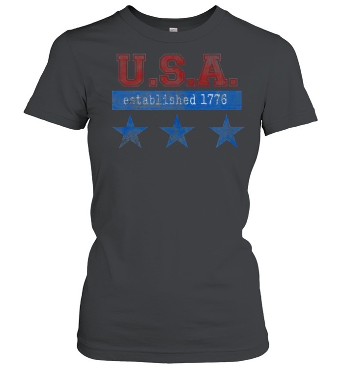 USA Est 1776 4th of July Independence Day T- Classic Women's T-shirt