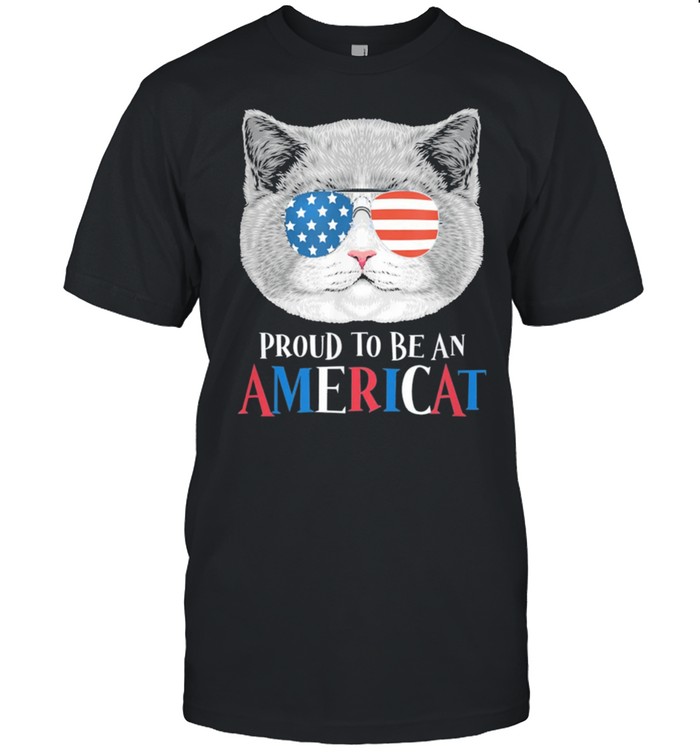 Independence day 4th July American Flag Cat USA shirt