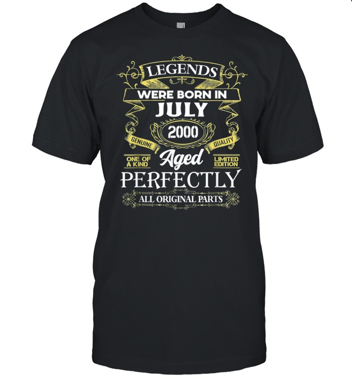 Legends Were Born In July 2000 21Th Birthday shirt