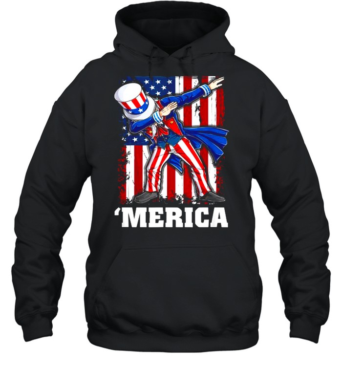 MERICA DABBING UNCLE SAM 4th of july independence T- Unisex Hoodie