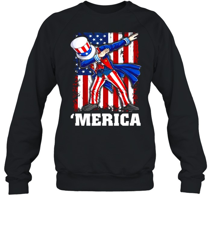 MERICA DABBING UNCLE SAM 4th of july independence T- Unisex Sweatshirt