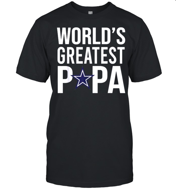 Worlds Greatest Papa Dallas Fan Cow Fathers Day T-Shirt