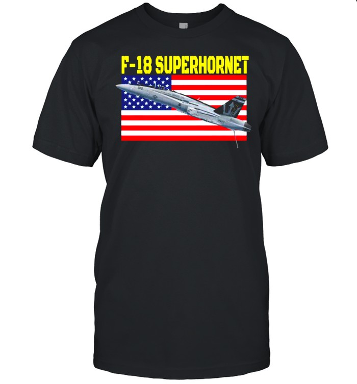 F18 Superhornet Fun pilot flying airplanes American Flag T-Shirt