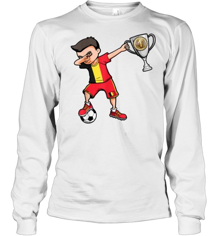 Dabbing Soccer Boy Belgium Football Champions Cup Trophy T Shirt Trend Tee Shirts Store
