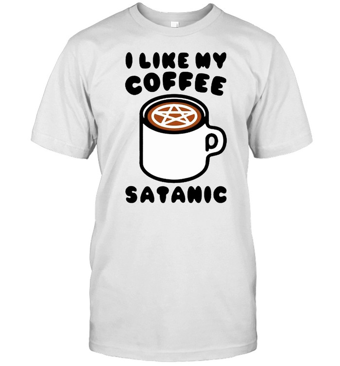 I like my coffee Satanic shirt Classic Men's T-shirt