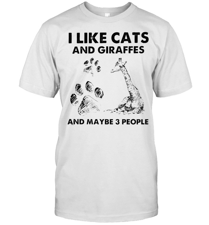 I like cats and giraffes and maybe 3 people shirt Classic Men's T-shirt
