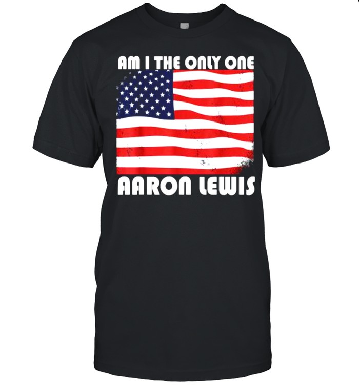 am i the only one arron lewis usa american flag shirt