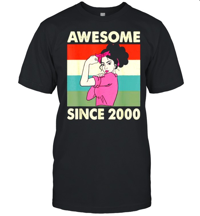 Awesome since 2000 strong girl vintage shirt Classic Men's T-shirt