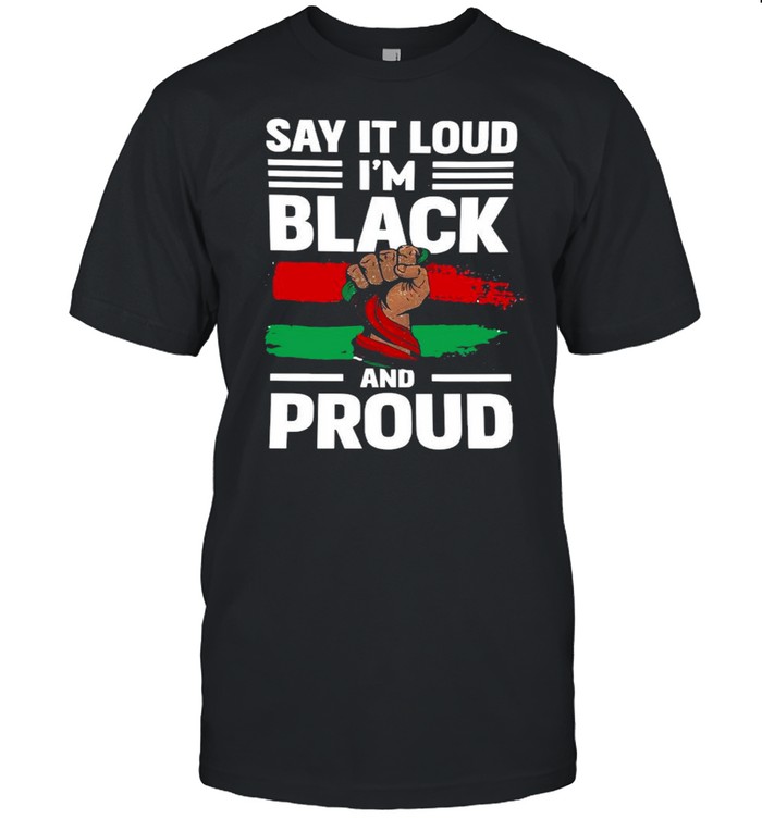 Rasta Say it Loud I’m Black And Proud T-shirt Classic Men's T-shirt